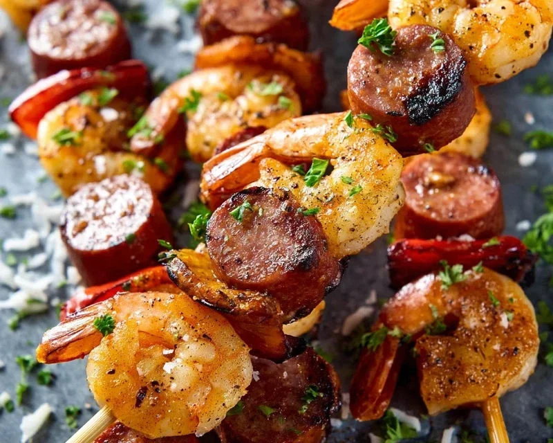 Sausage and Shrimp Kabobs