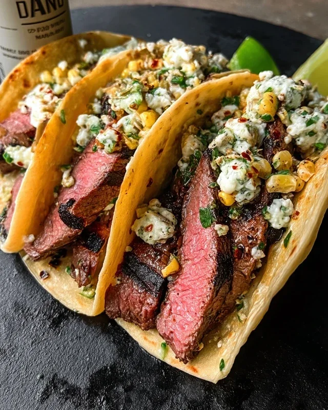 Grilled Elote Steak Tacos