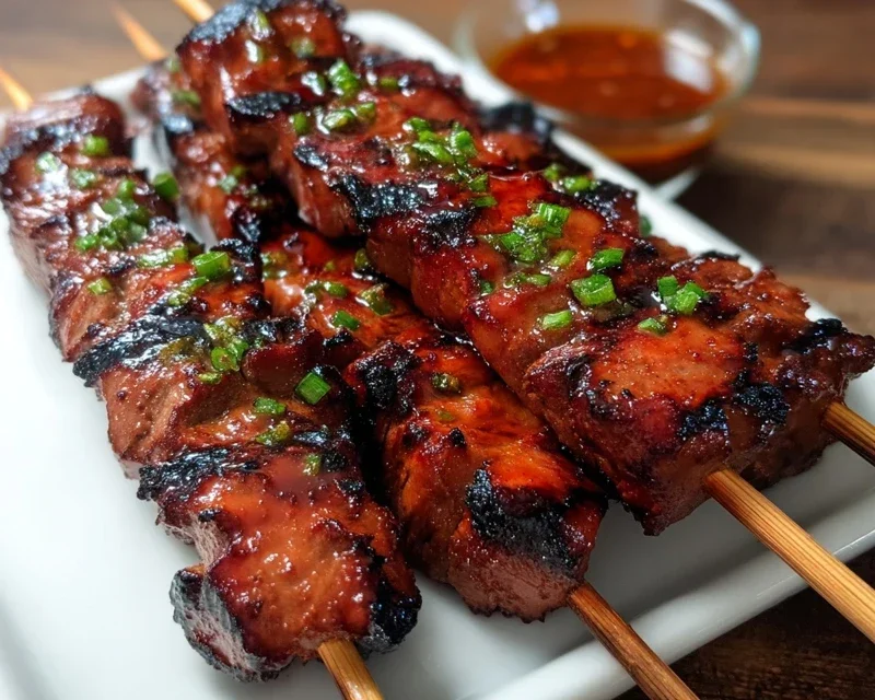 BBQ Beef Skewers with Filipino BBQ Marinade