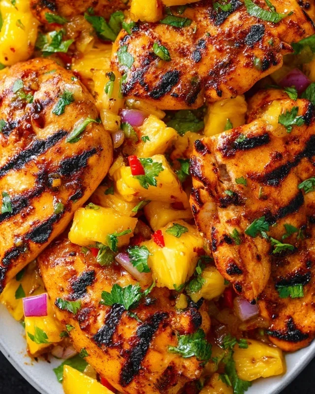 Grilled Mango Pineapple Chicken