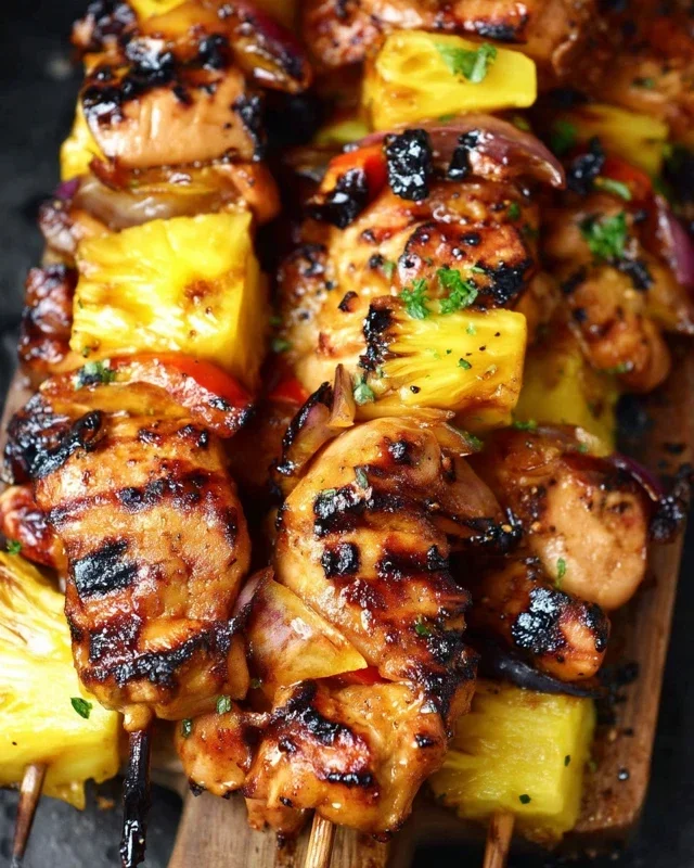 BBQ Chicken Skewer Salad