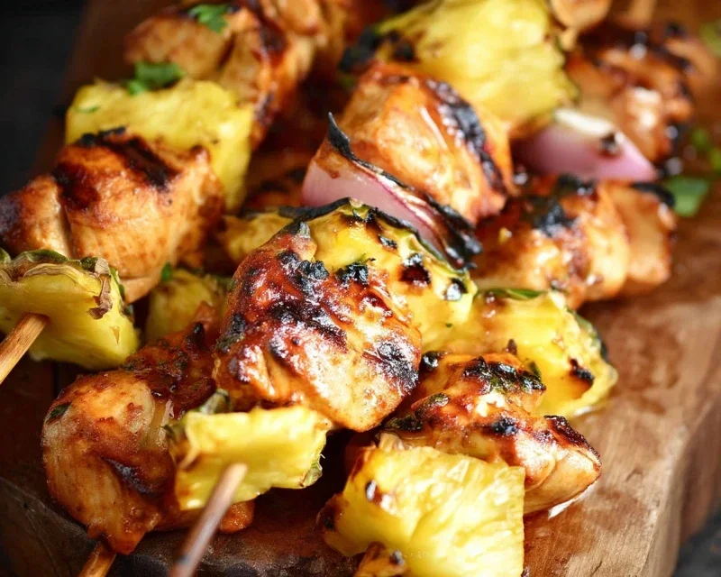 BBQ Chicken Skewer Salad