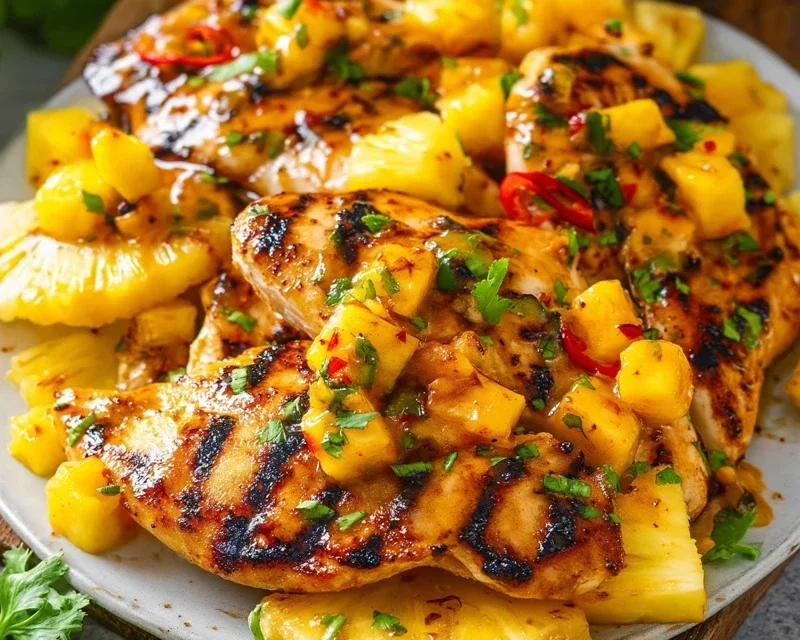 Grilled Mango Pineapple Chicken