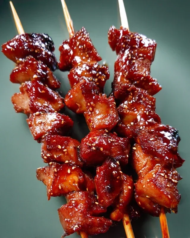 Sticky Bourbon Extract Extract Chicken Skewers