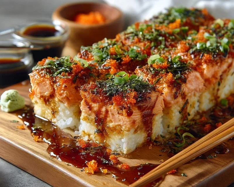 Spicy Salmon Sushi Bake Recipe