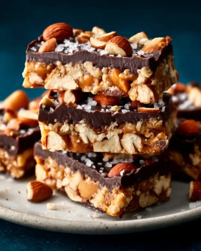 Dark Chocolate and Sea Salt Nut Bars