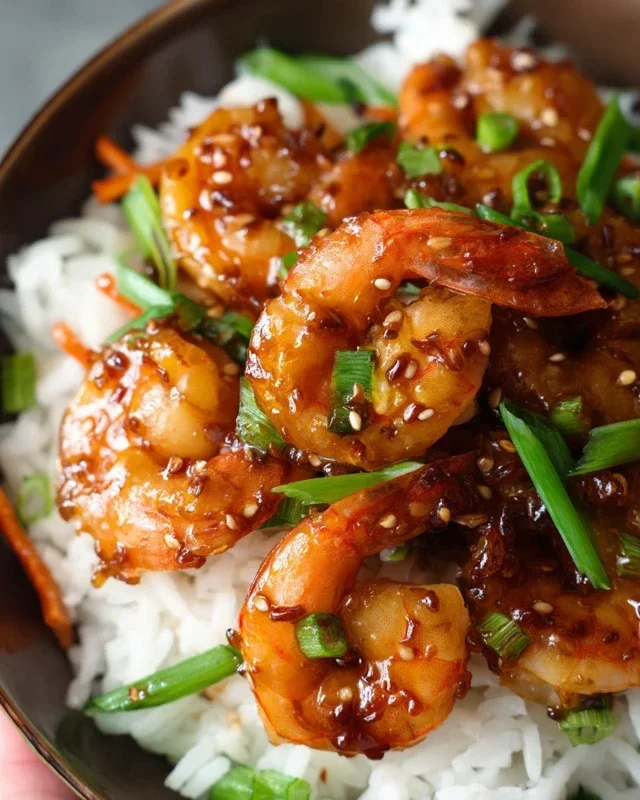 Honey Garlic Shrimp Bowls