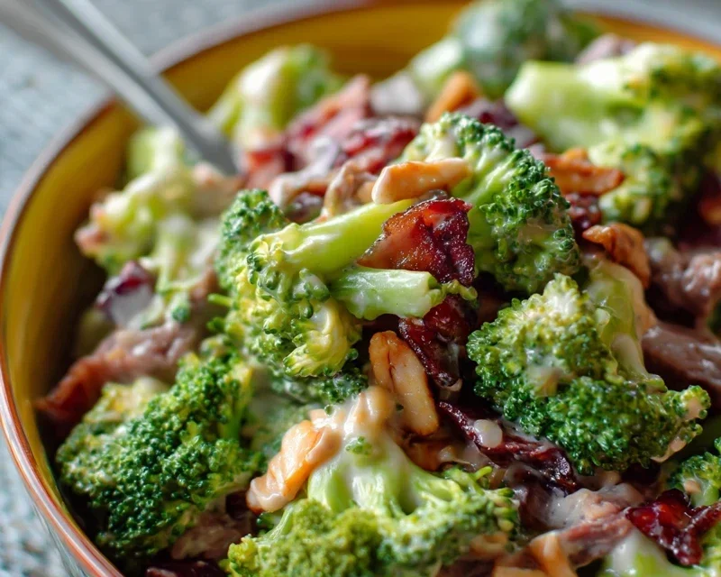 Broccoli Salad with Beef Beef Bacon Recipe