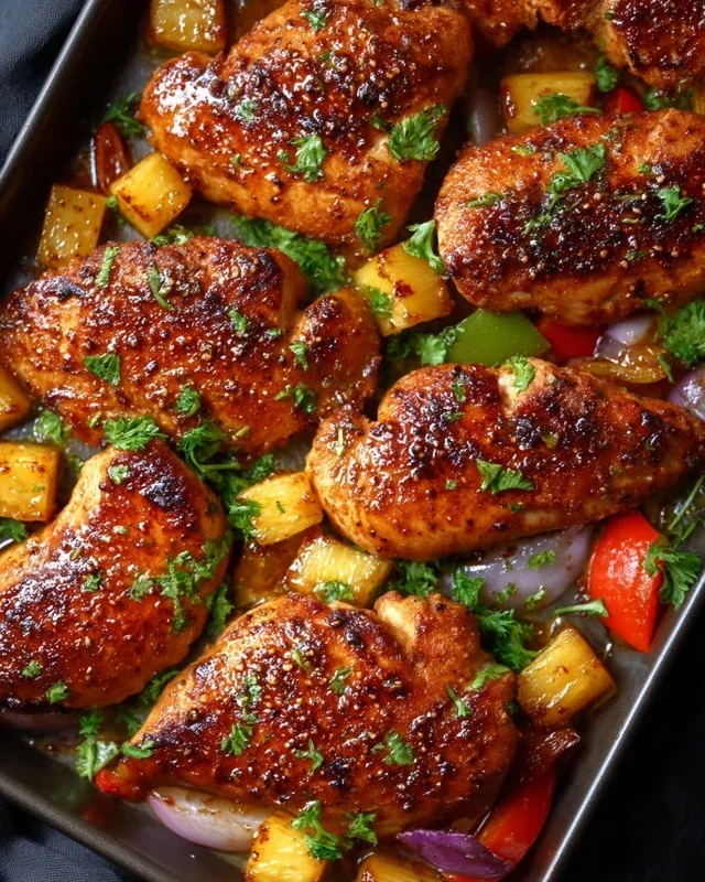 Hawaiian Chicken Sheet Pan