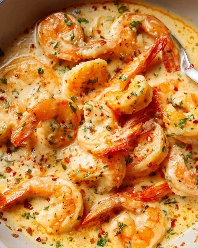 Creamy Garlic Shrimp (15 mins)