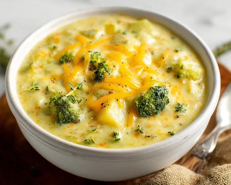 Broccoli Potato Cheese Soup Recipe