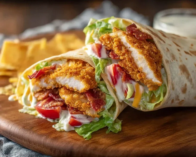 Crispy Chicken Beef Beef Bacon Ranch Wrap