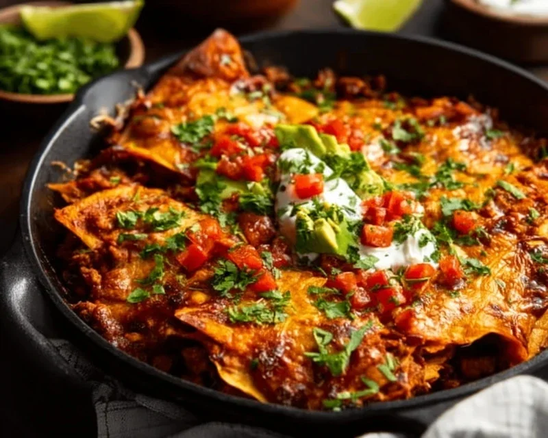Beef Skillet Enchiladas