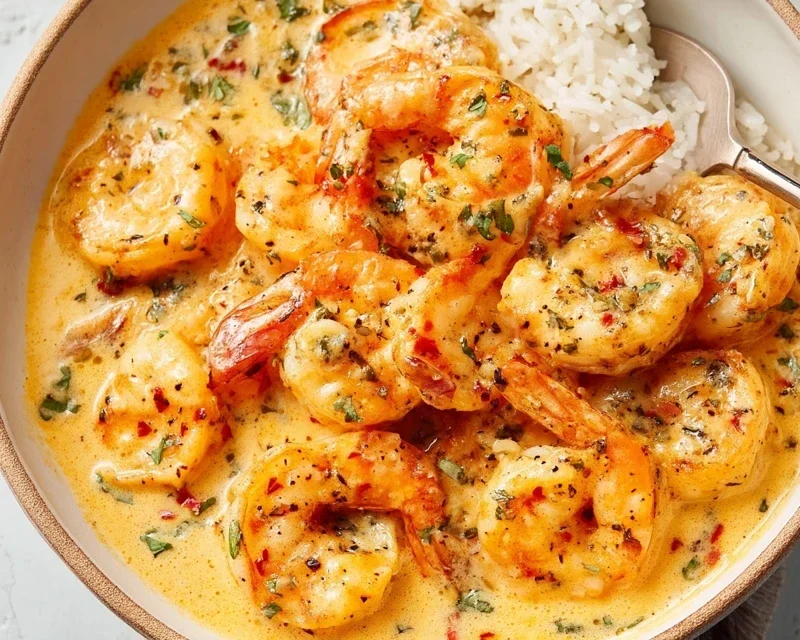Creamy Garlic Shrimp (15 mins)