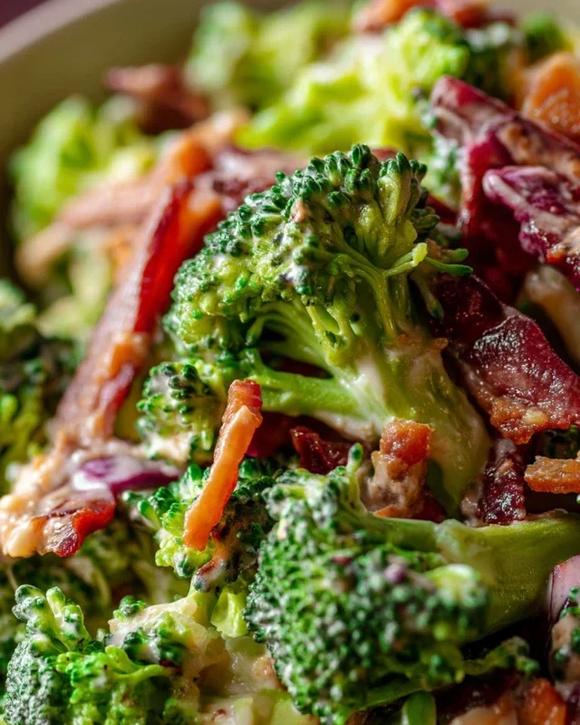 Broccoli Salad with Beef Beef Bacon Recipe