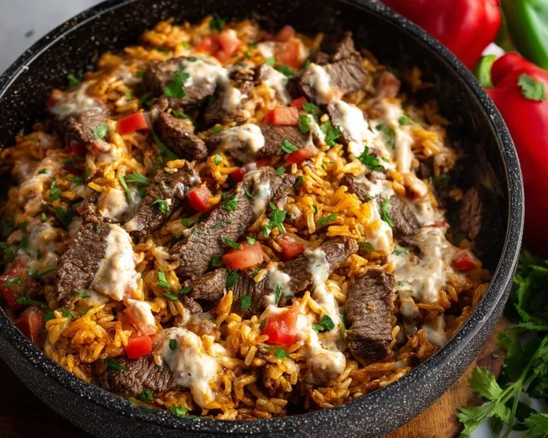 Steak Queso Rice A Flavorful Recipe