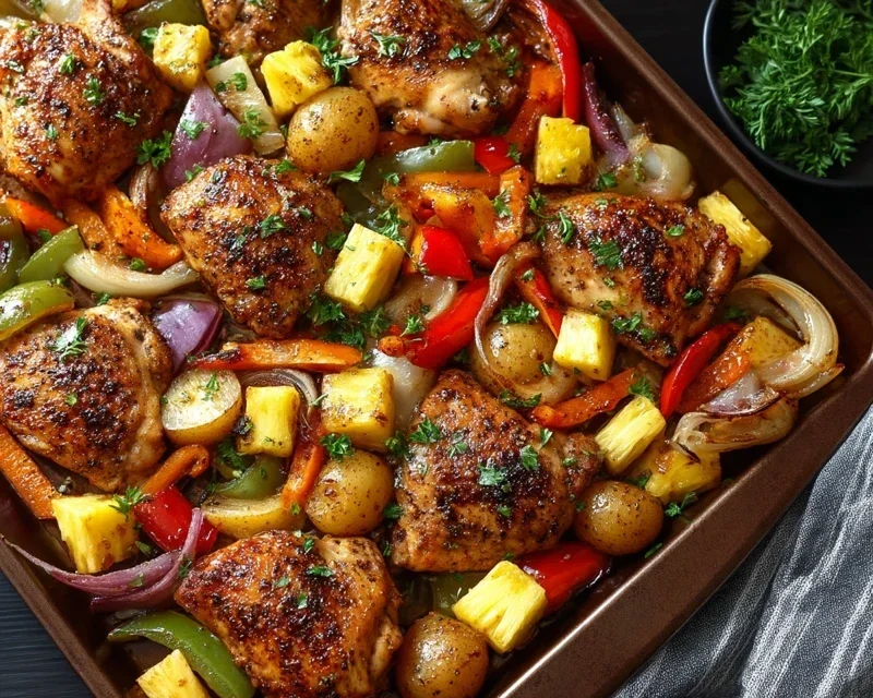Hawaiian Chicken Sheet Pan