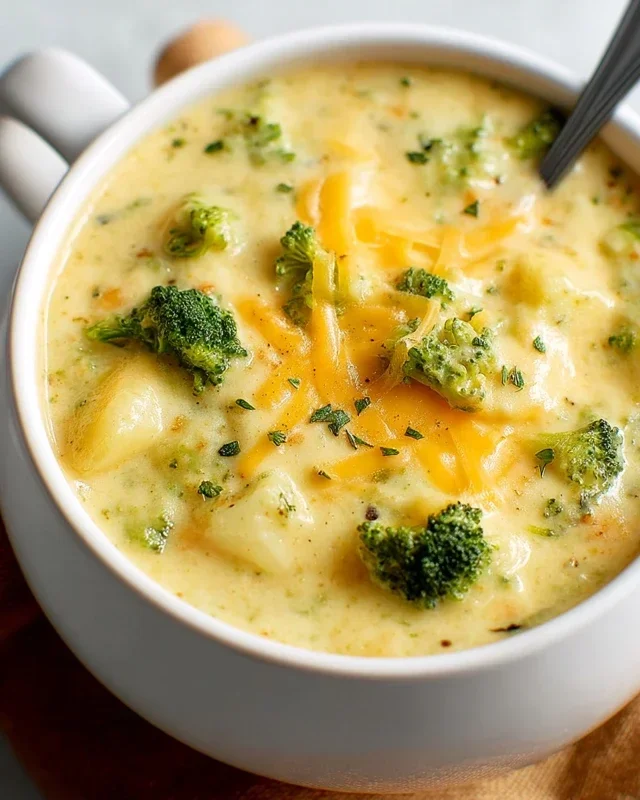 Broccoli Potato Cheese Soup Recipe