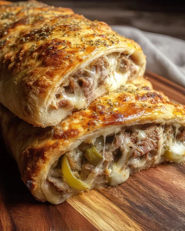 Philly Cheesesteak Stromboli