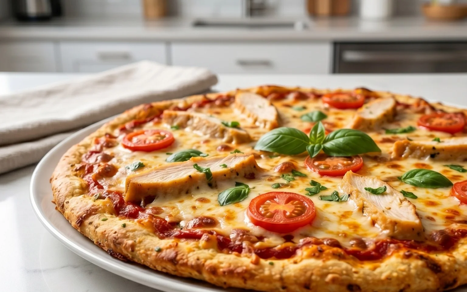 Chicken Crust Pizza (Low Carb + High Protein