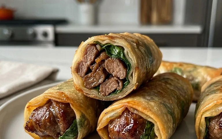 Thai Basil Beef Rolls