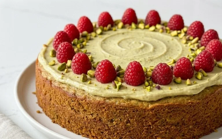 Pistachio Raspberry Cake