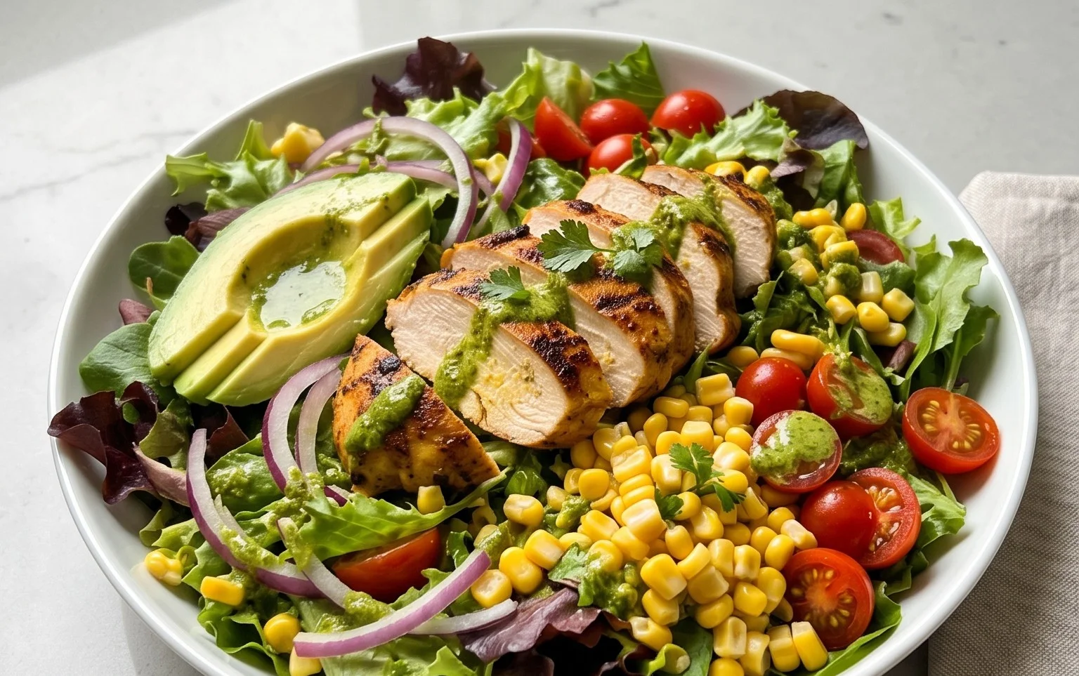 Peruvian Grilled Chicken Salad