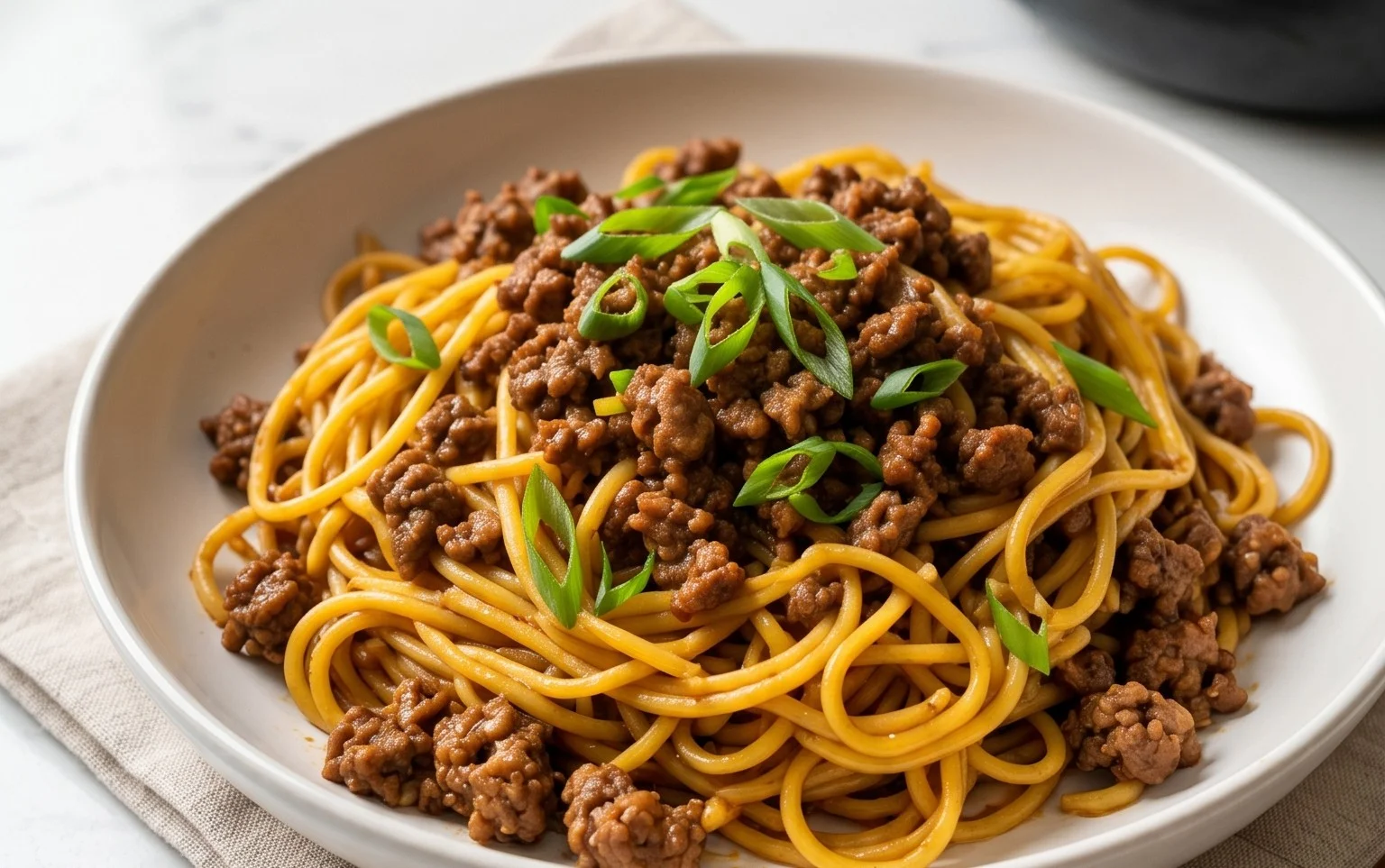 Asian Ground Beef Noodles