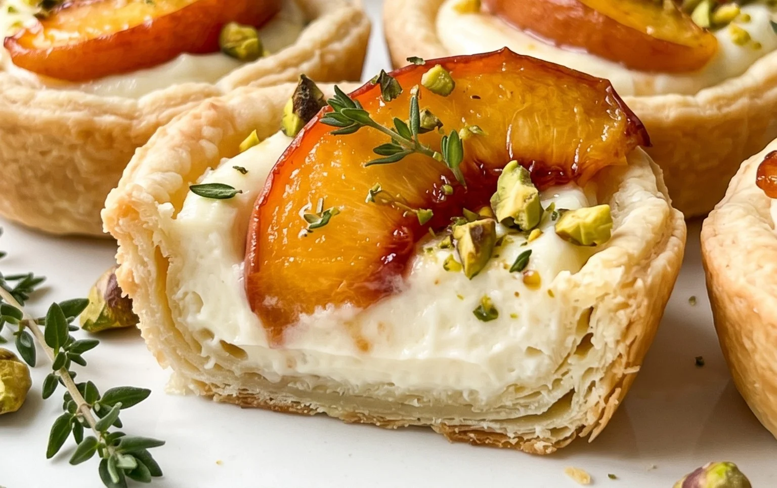Mini Peach and Cream Cheese Tarts