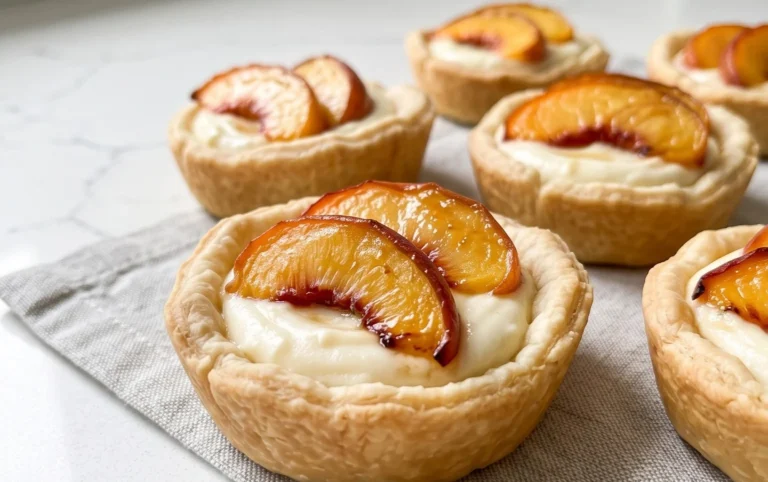 Mini Peach and Cream Cheese Tarts