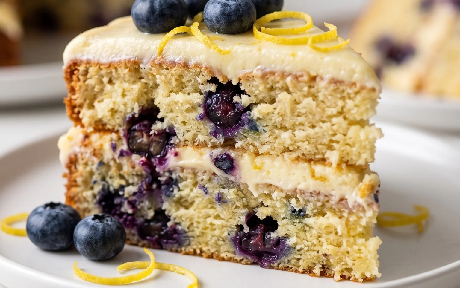 Vegan Lemon Blueberry Cake