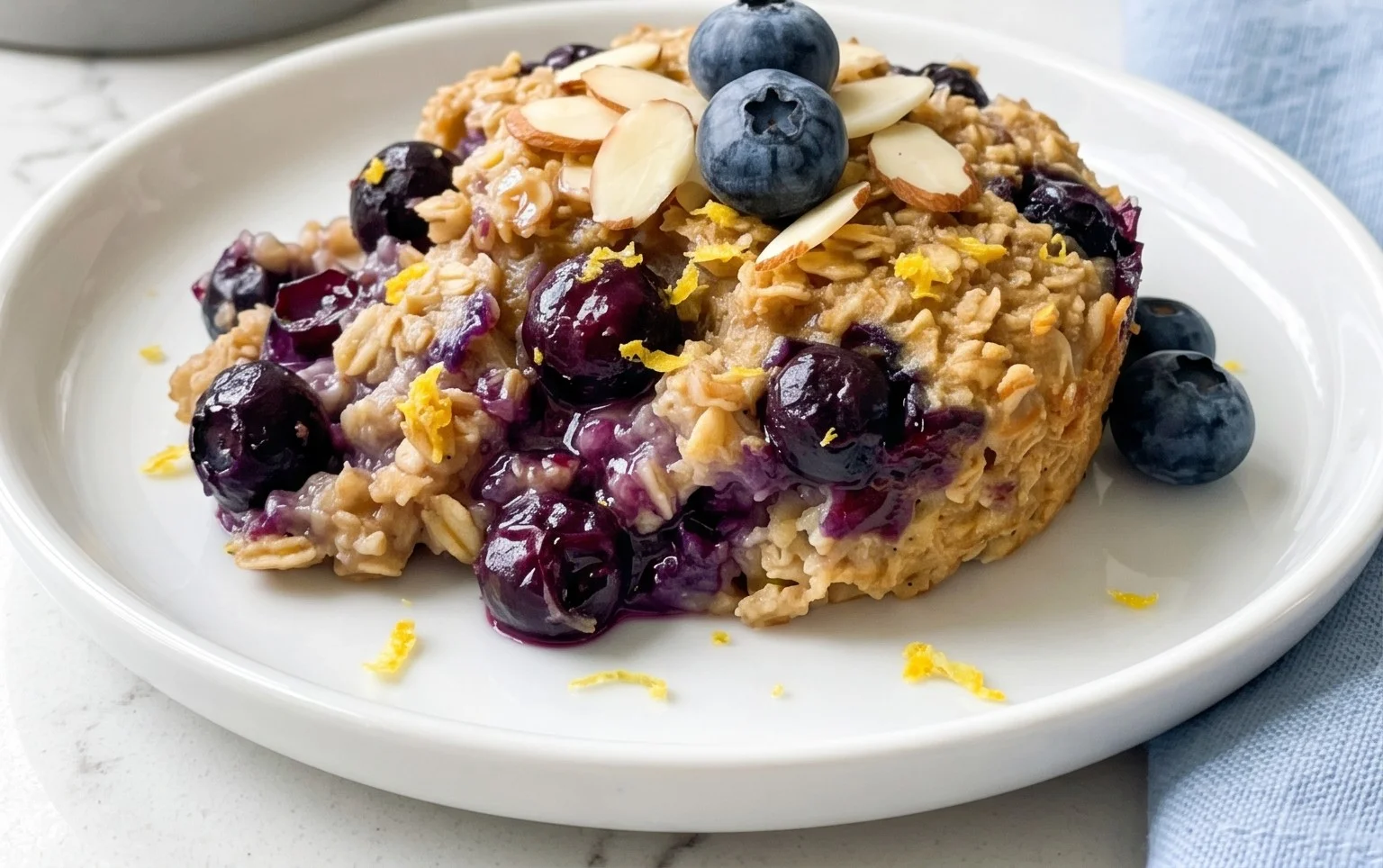Lemon Blueberry Baked Oats