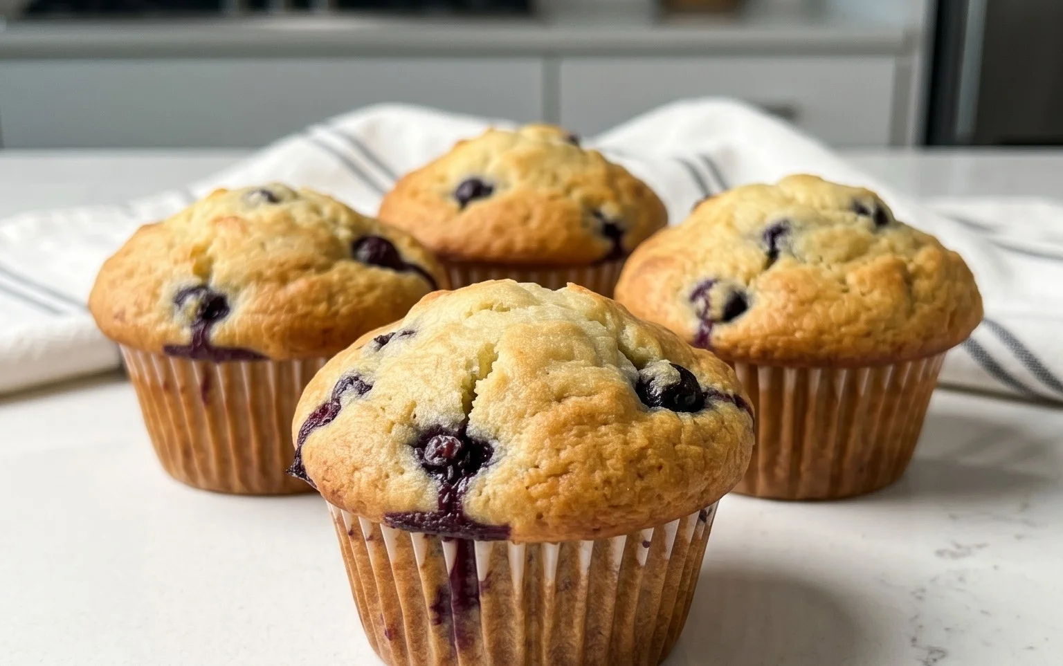 Sour Cream Blueberry Muffins
