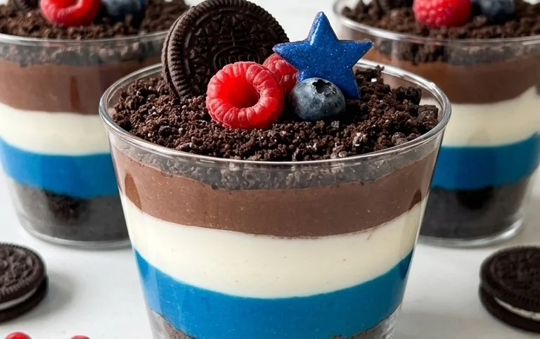Red, White and Blue Dirt Cups