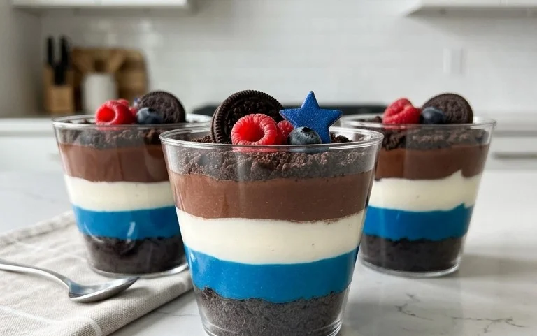 Red, White and Blue Dirt Cups