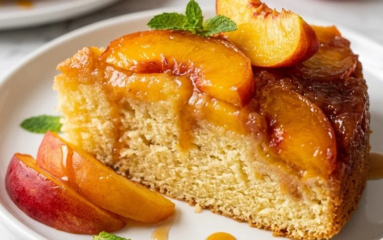 Peach Upside-Down Cake Recipe