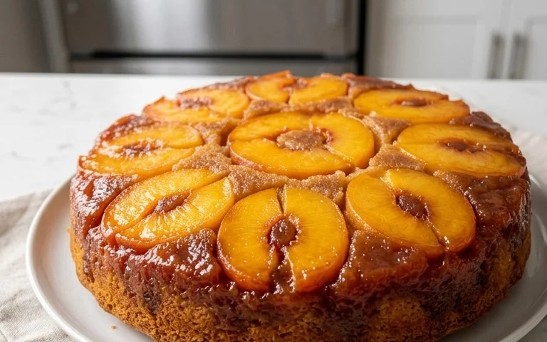 Peach Upside-Down Cake Recipe