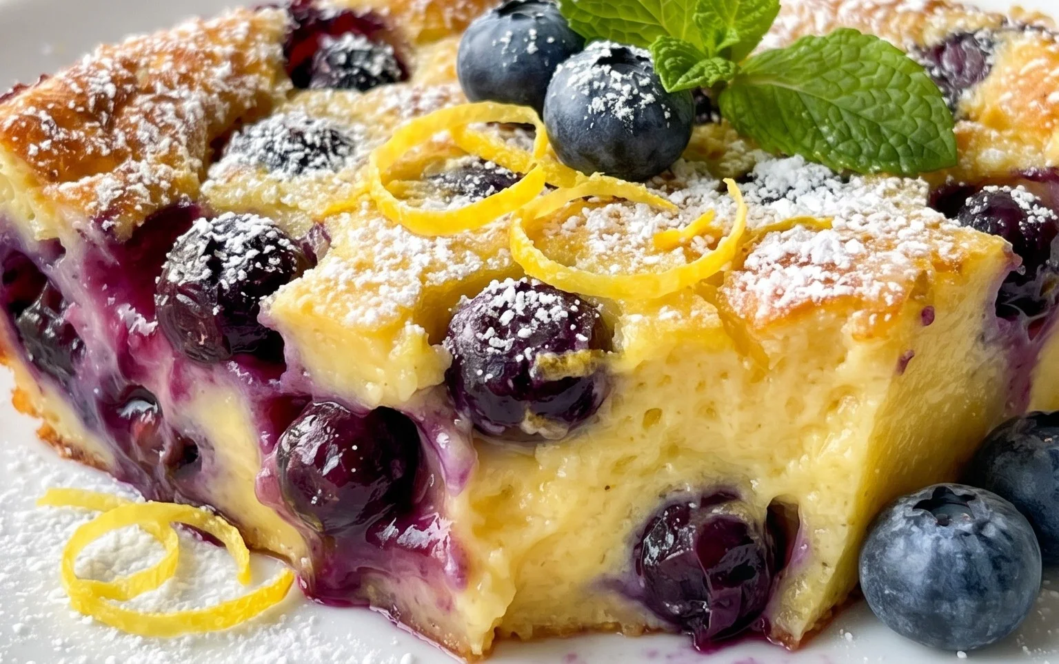 Lemon Blueberry Clafoutis