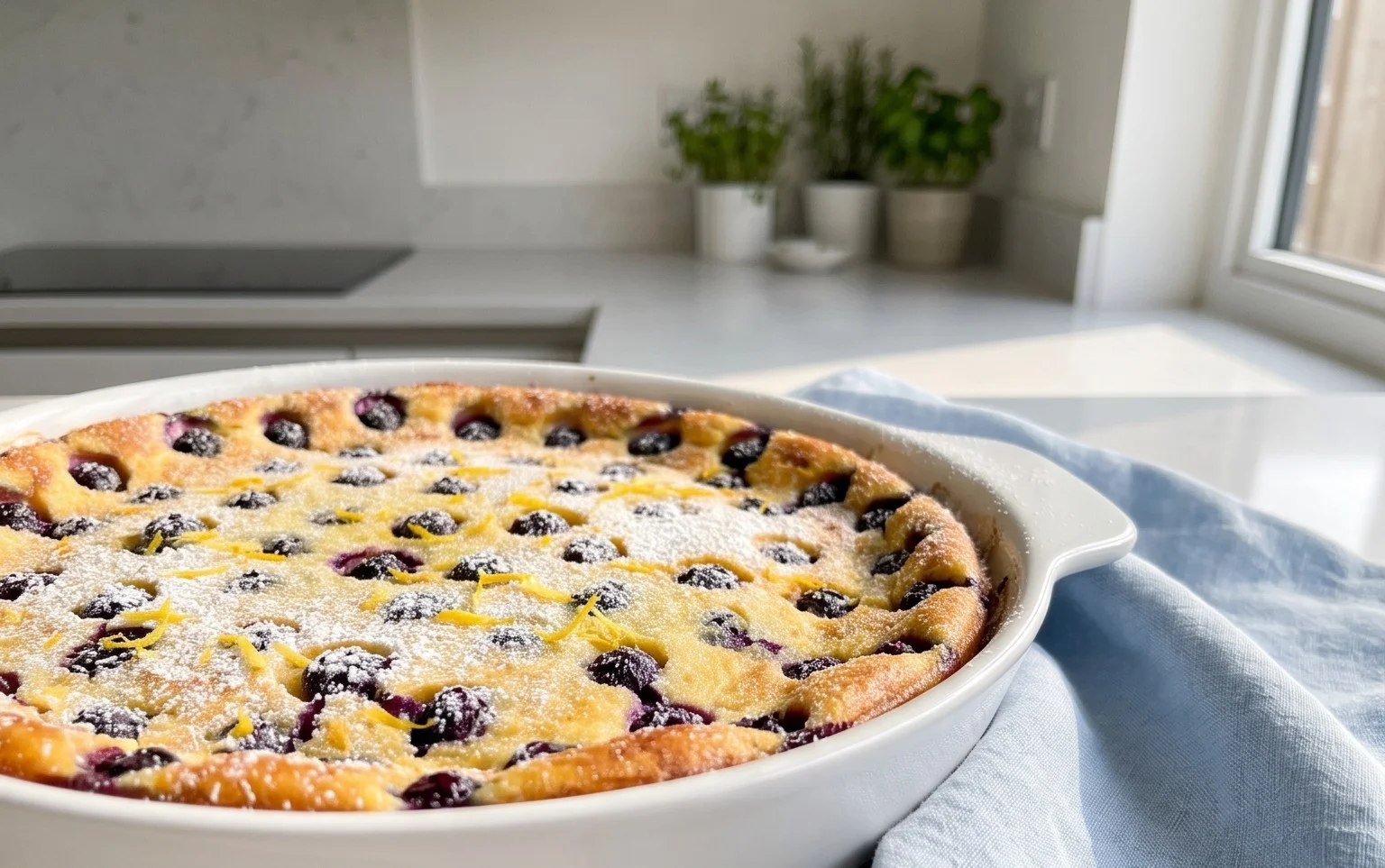 Lemon Blueberry Clafoutis