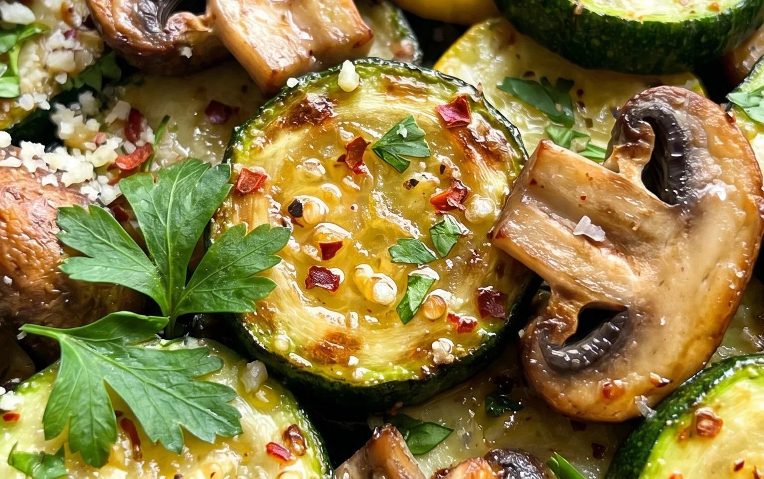 Skillet Zucchini and Mushrooms