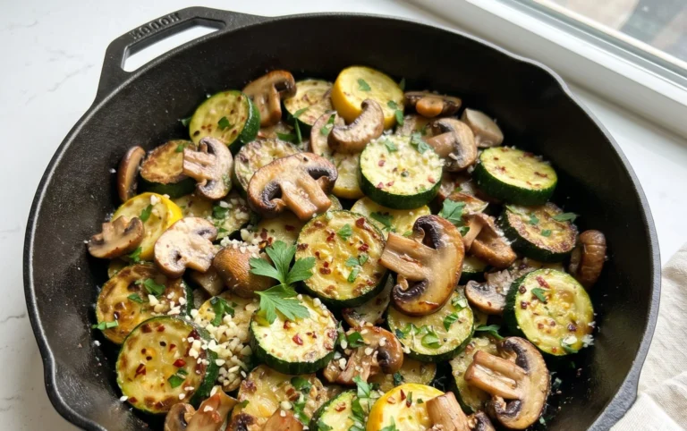 Skillet Zucchini and Mushrooms