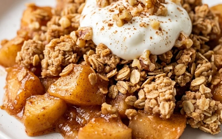 Healthy Breakfast Apple Crum extractble