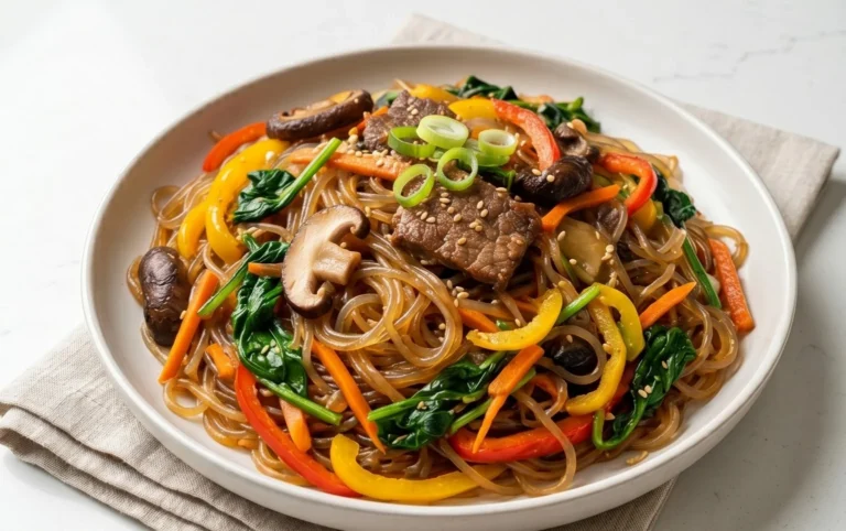 Japchae (Korean Glass Noodle Stir Fry)