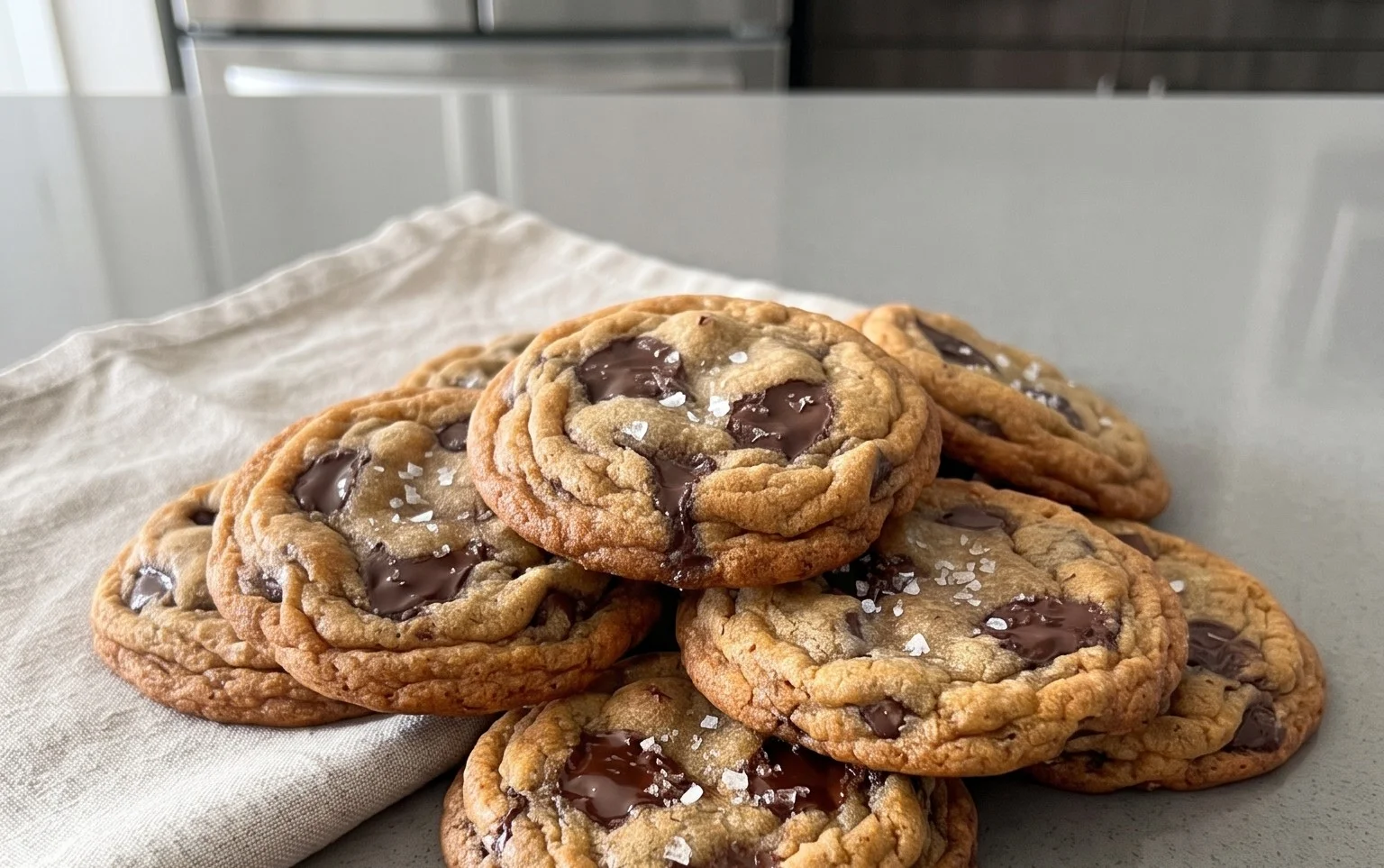 Crispy and Chewy Chocolate Chip Cookies