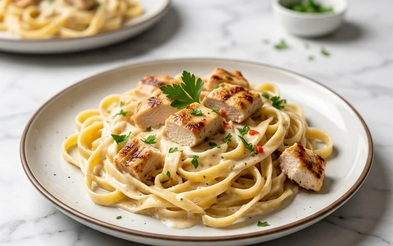Low Calorie Chicken Alfredo