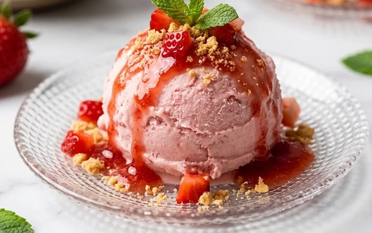Homemade Strawberry Ice Cream
