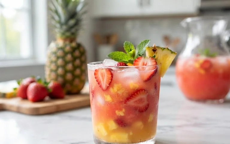 Pineapple Strawberry Agua Fresca