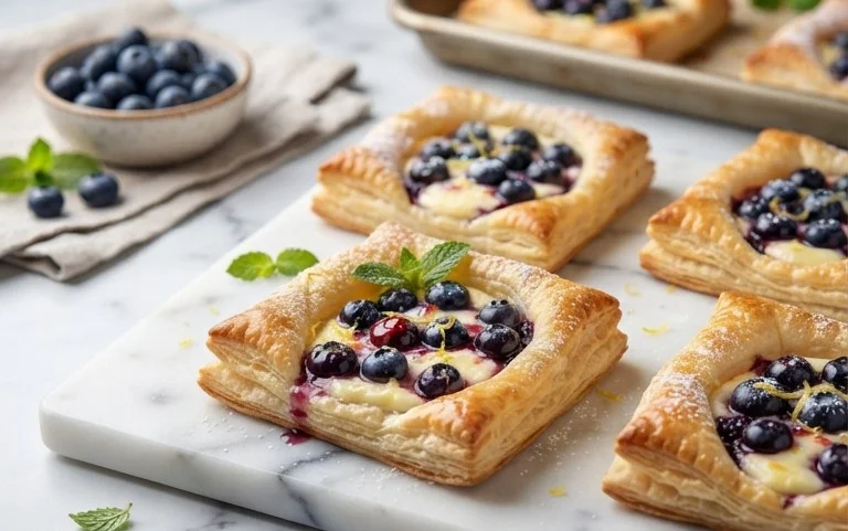 Blueberry Cream Cheese Puff Pastry
