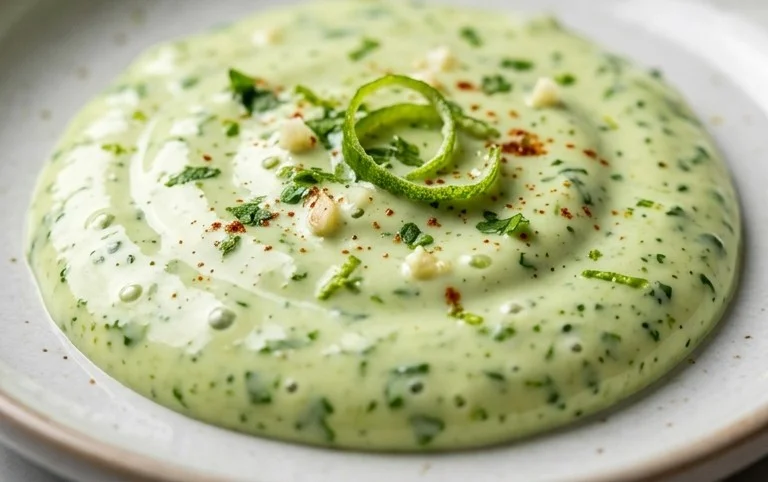 Creamy Garlic Lime Cilantro Sauce