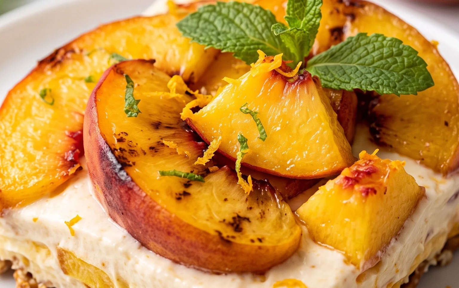 Peach Pretzel Salad Dessert